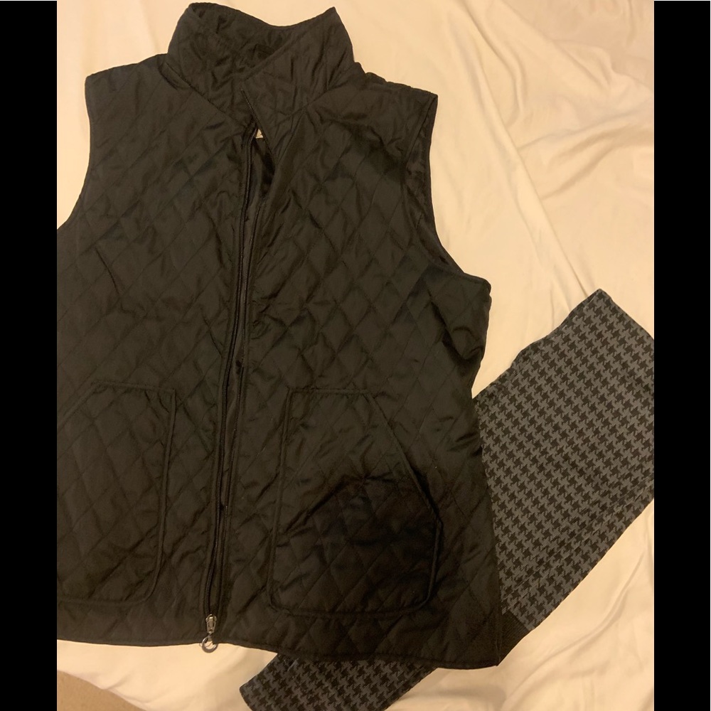 Black G H Bass light quilted Vest.